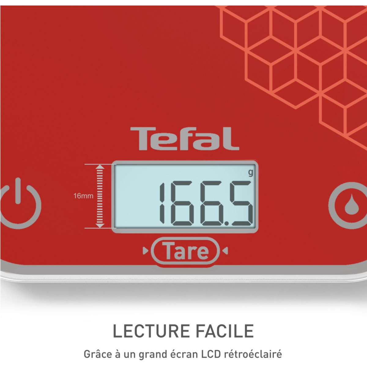 Balance de cuisine Optiss Scratch-Resistant BC50D7V0 couleur unique, TEFAL