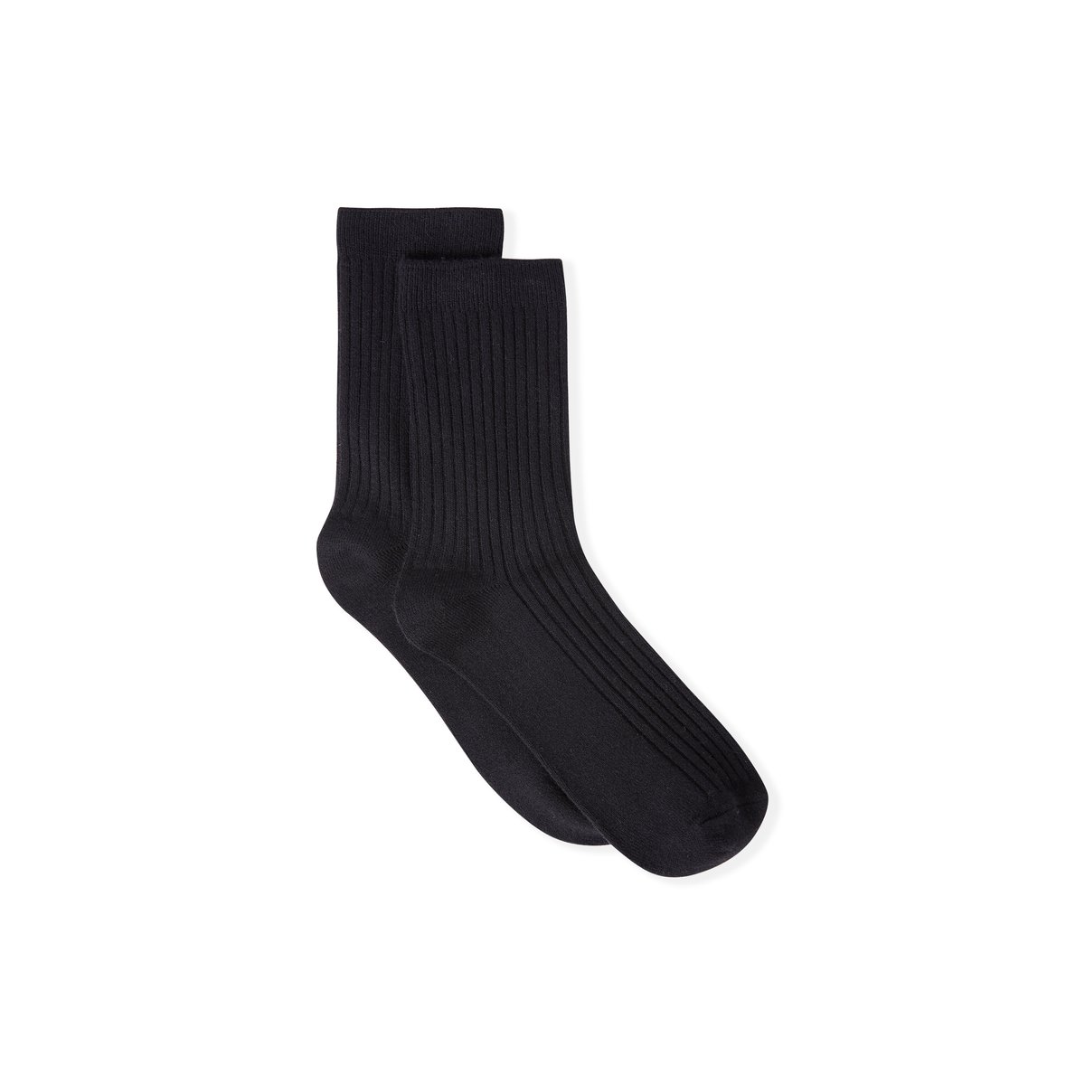Chaussettes effet côtelé LUNA RIB noir, ETAM