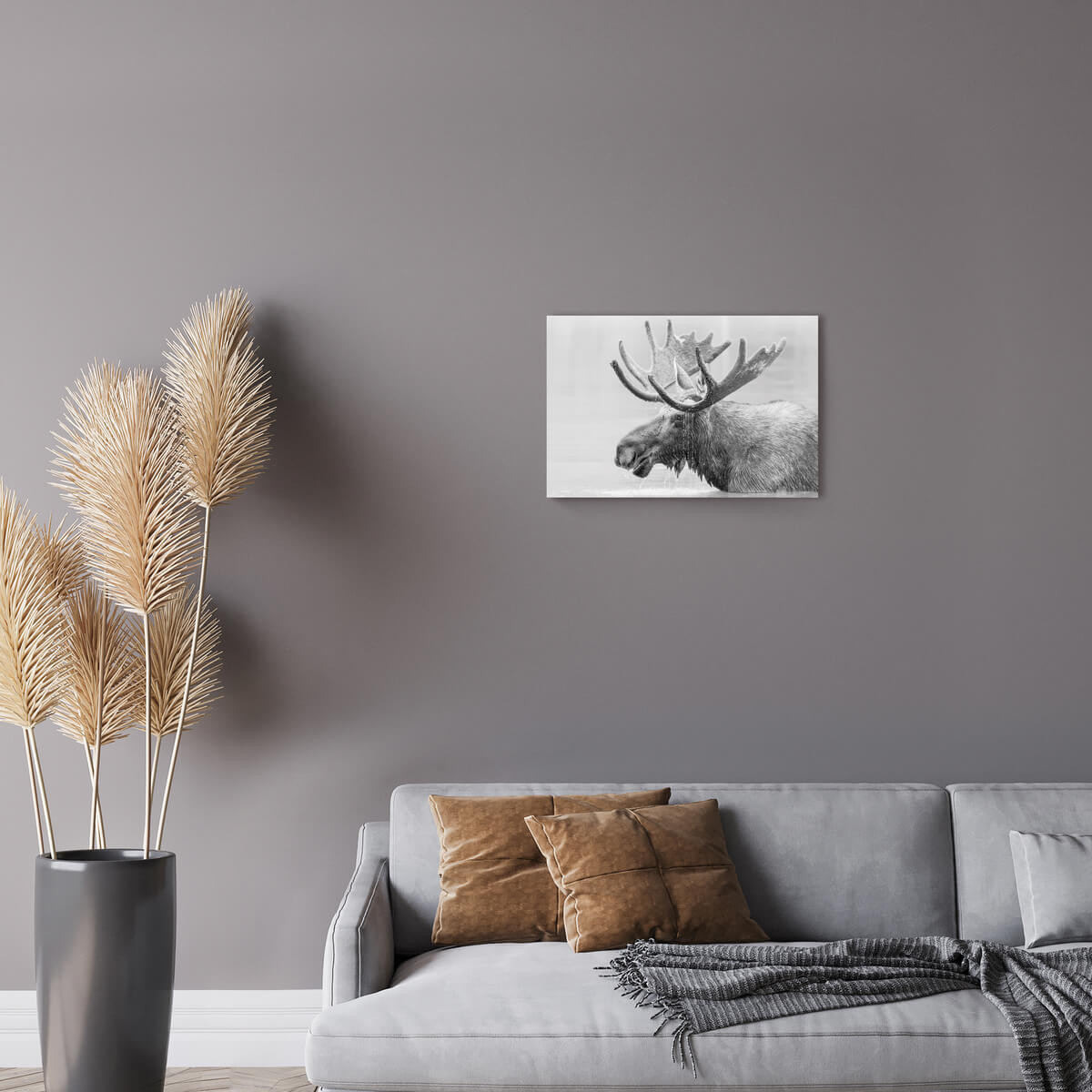 Tableau Mural Élan ANIMAUX tableaux sur toile-noir & blanc, CEANOTHE