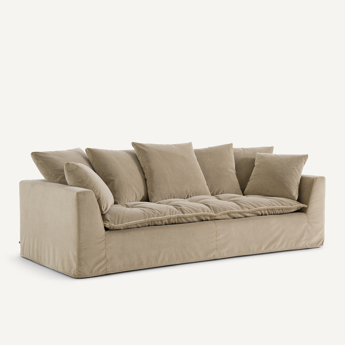 Zetel van stonewashed fluweel, OTAVIA grijs shiitaké, AM.PM