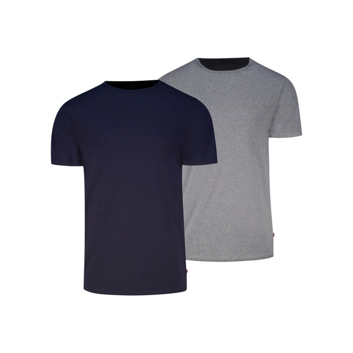 Lot de 2 t-shirts en coton noirs à coupe droite et cols ronds multicolore, LEVI'S