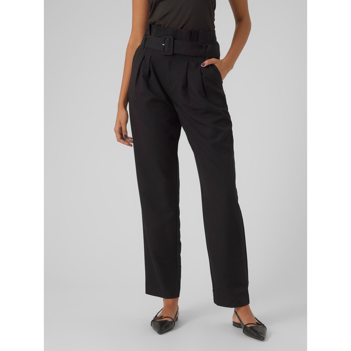 Pantalon Paperbag noire - black, VERO MODA