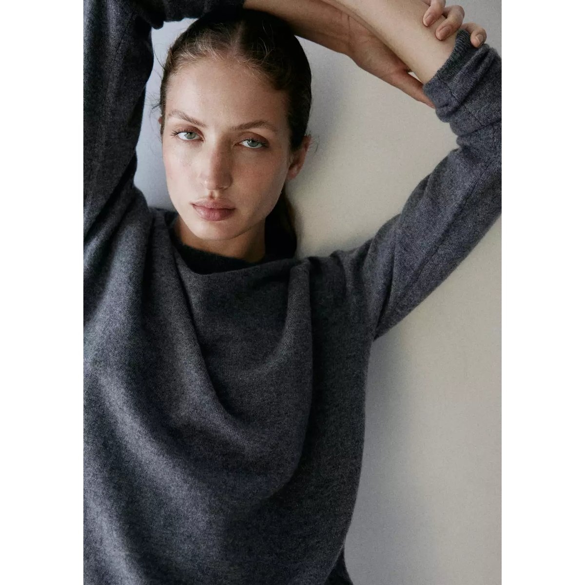Pull-over 100 % cachemire gris, MANGO