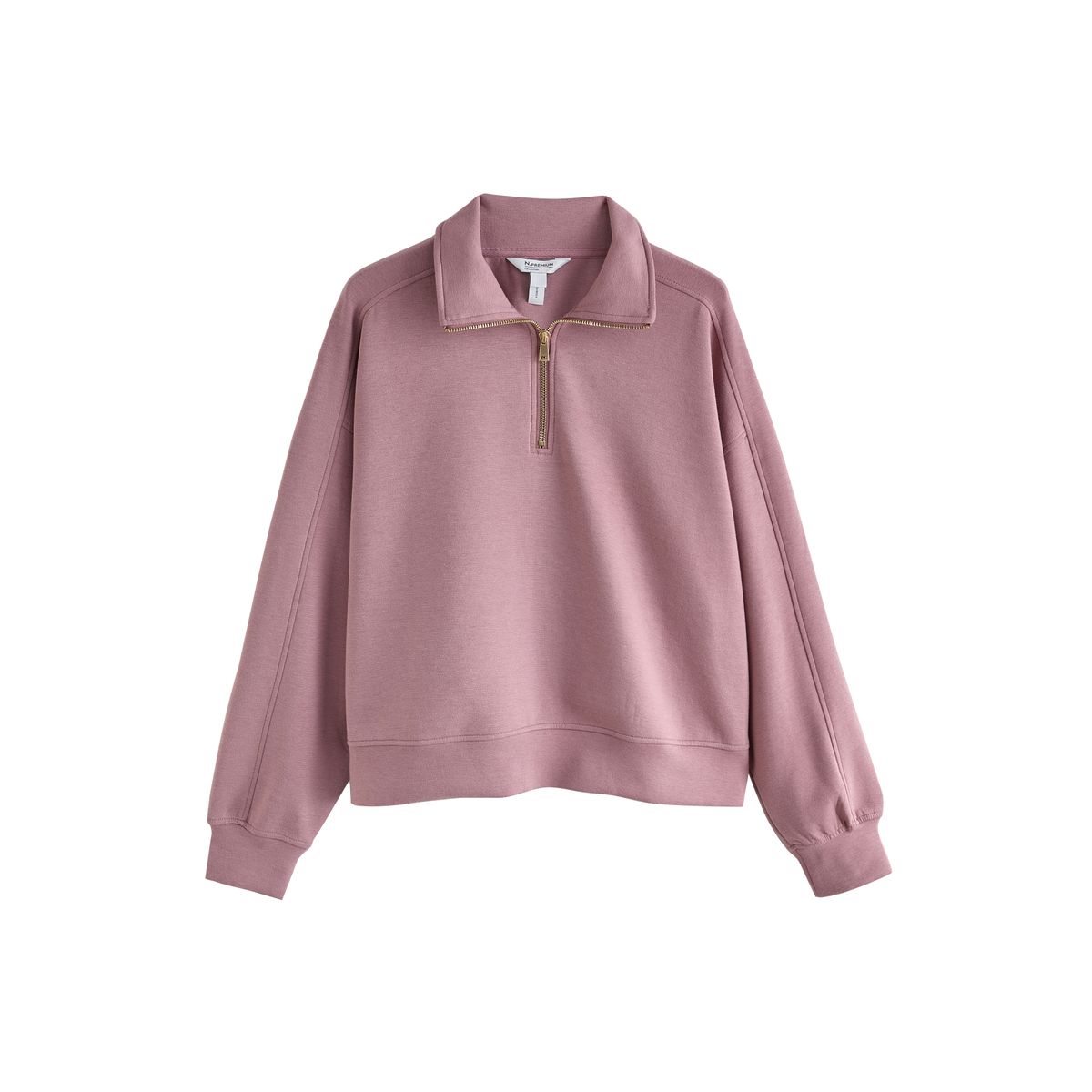 Sweat à col zippé n. premium mauve/rose, NEXT