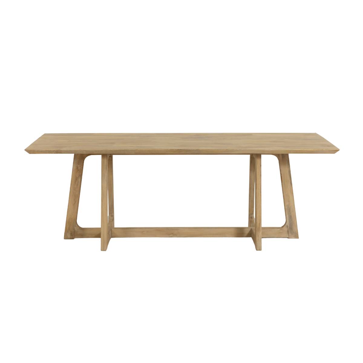 Table à manger en bois de manguier ANASTASIA bois clair, MADE IN MEUBLES