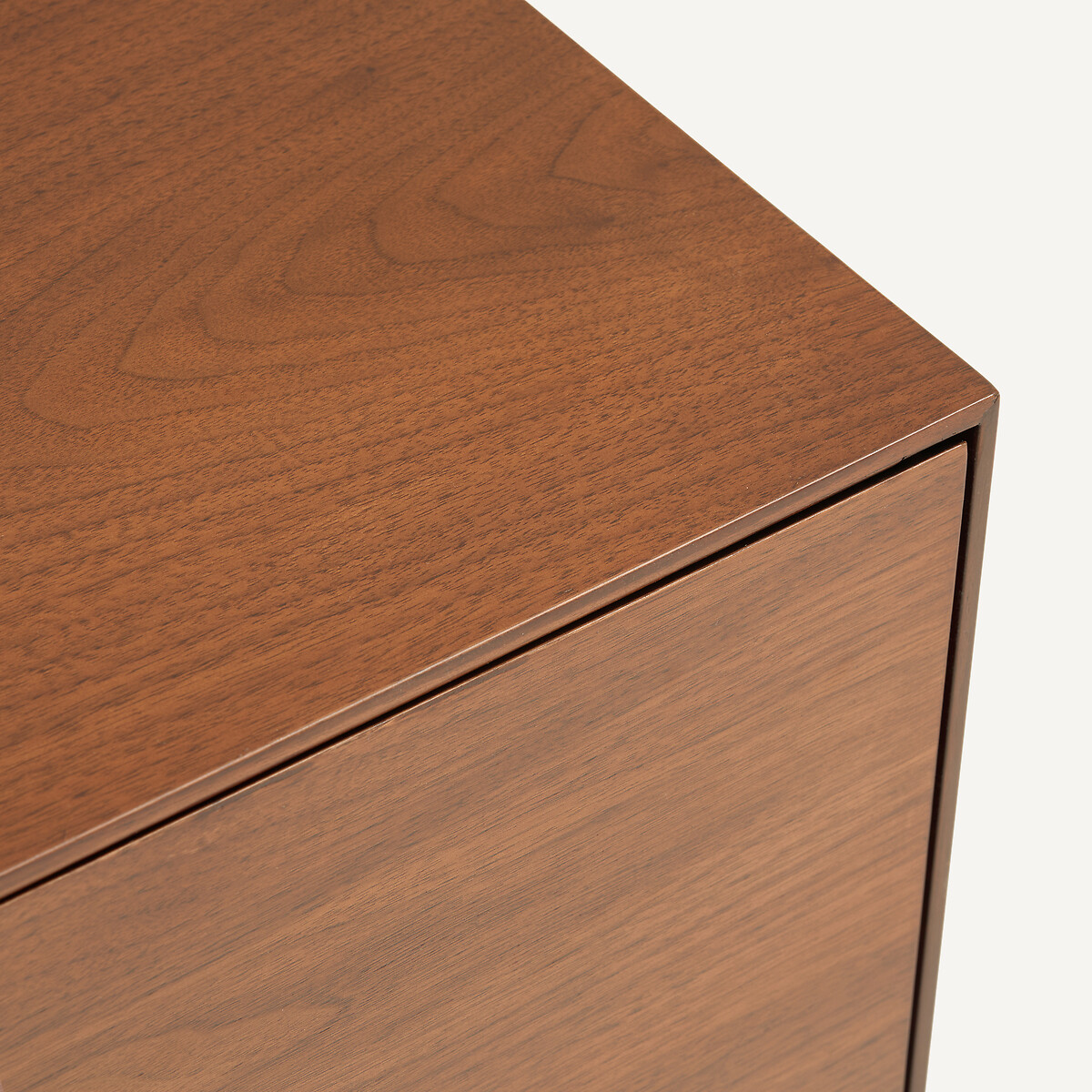 Caisson bureau 2 portes en MDF plaqué noyer, MIKUBE noyer, AM.PM