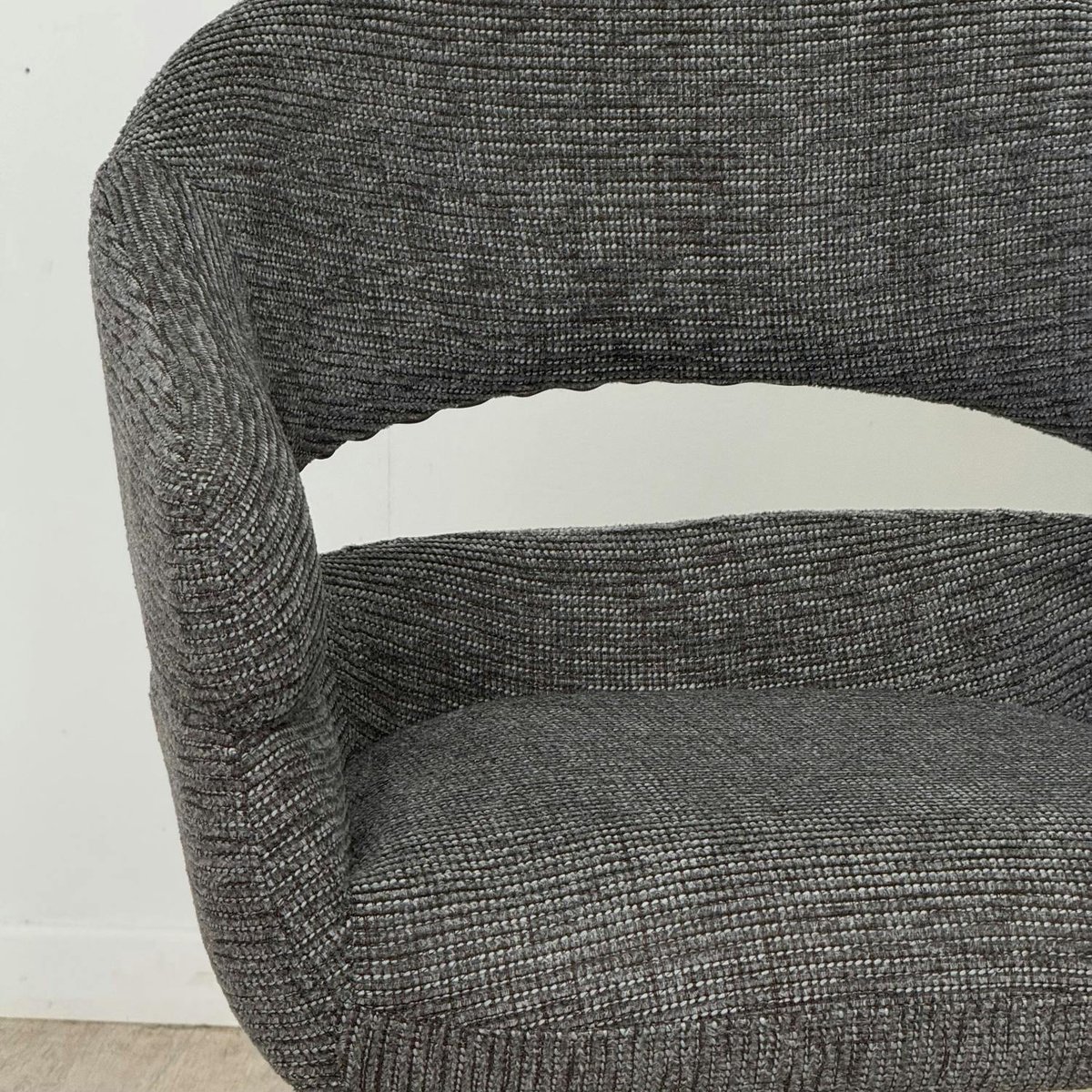 Fauteuil de table pivotant à dos ouvert (lot de 2) IENA gris, PIER IMPORT