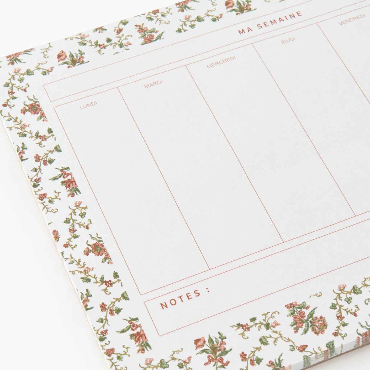 Semainier, 52 pages ecru, MONOPRIX