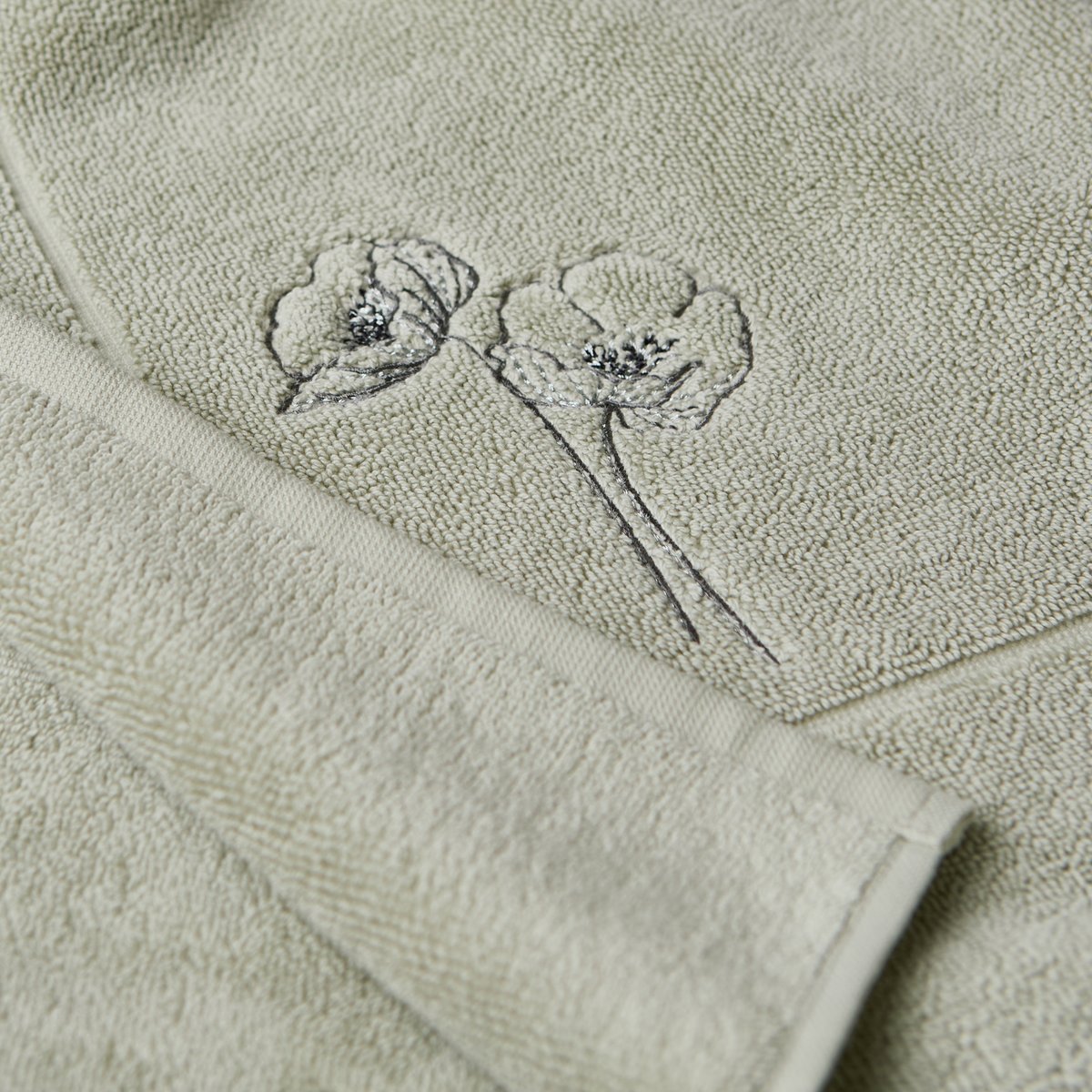 Tapis de bain EPHÉLIA jade, CARRE BLANC