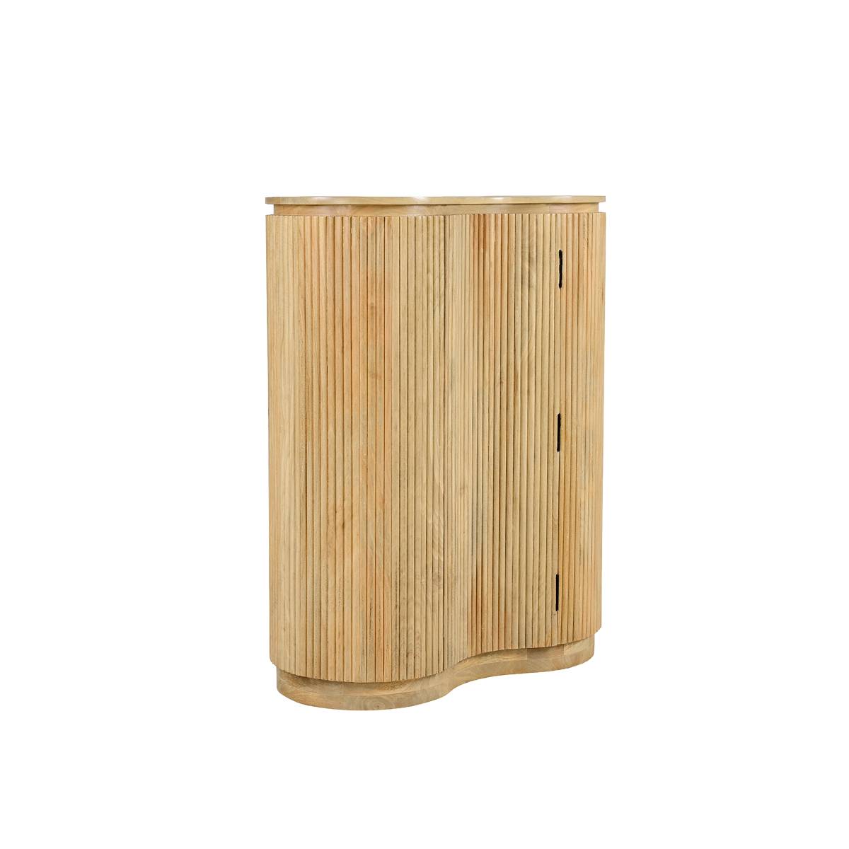 Meuble bar en bois de manguier  ELORIA bois clair, MADE IN MEUBLES 