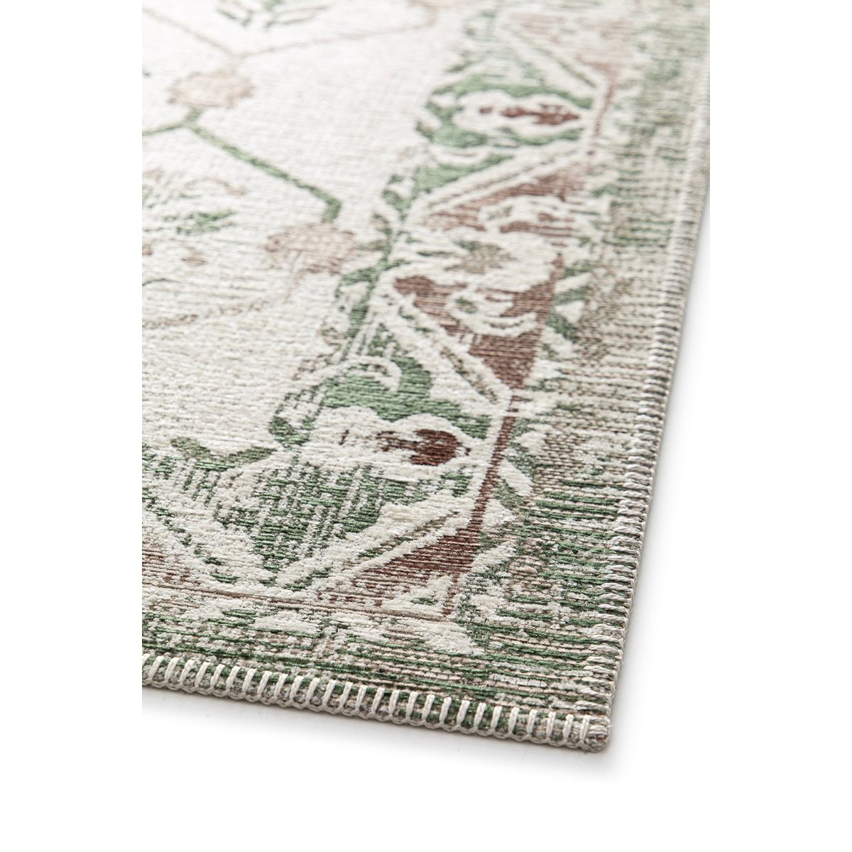 Tapis design en fibres recyclées SULLY vert naturel, AFK LIVING