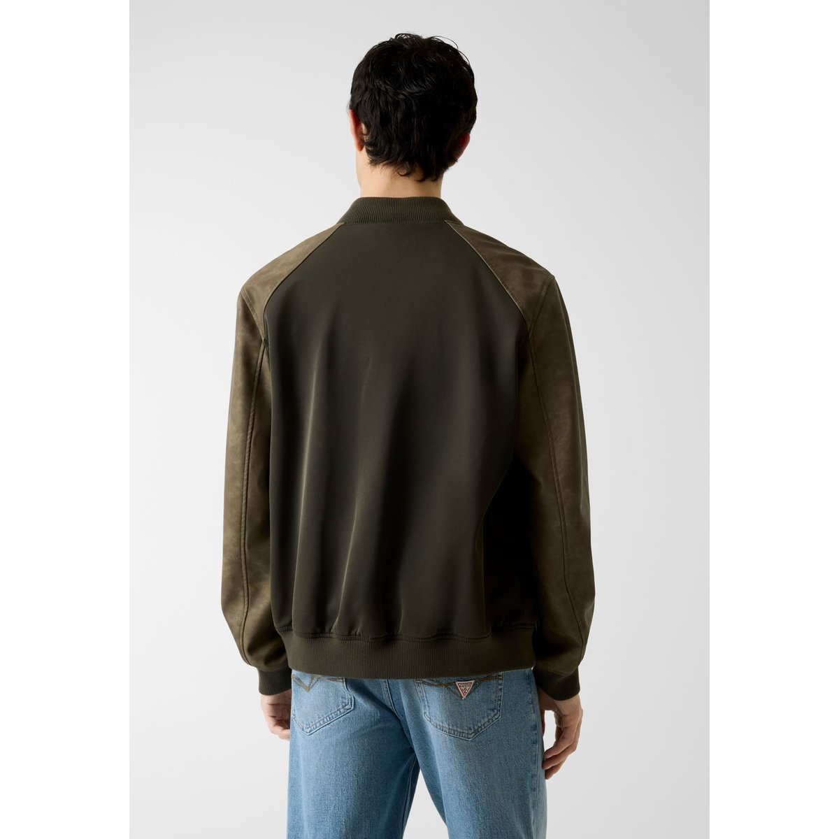 Veste Teddy vert olive, GUESS