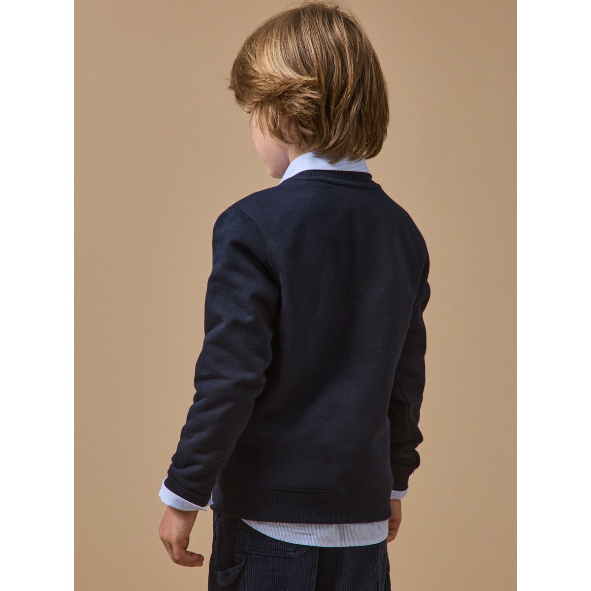 Sweat brodé marine, CYRILLUS