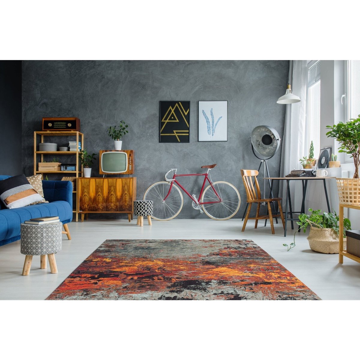 Tapis tissé rectangulaire, Blaze multicolore, ARTE ESPINA