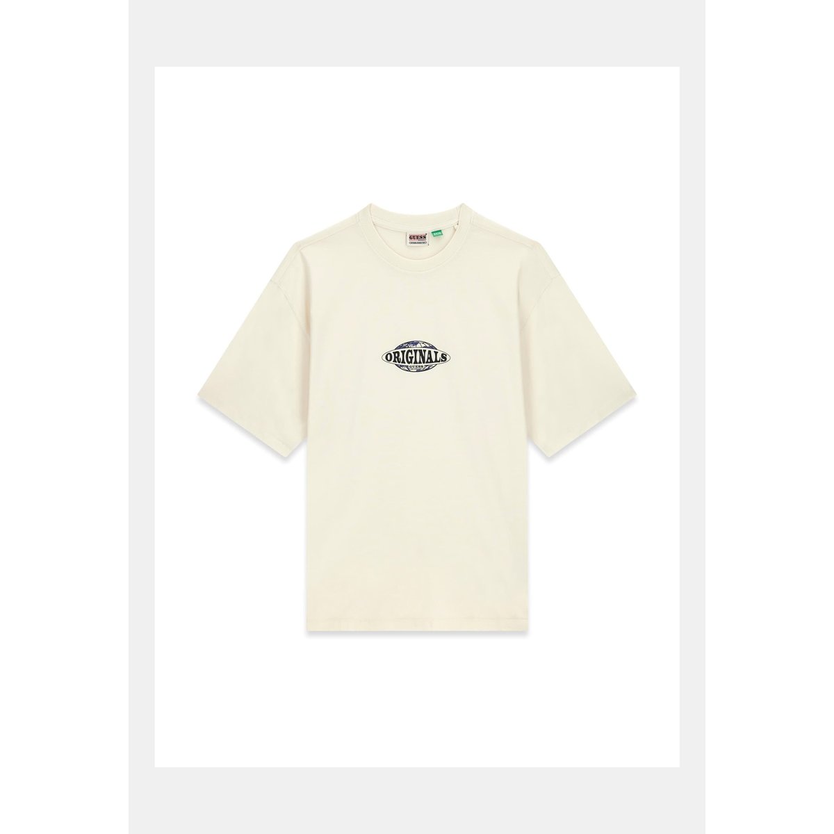 T-Shirt Logo Imprimé crème, GUESS JEANS