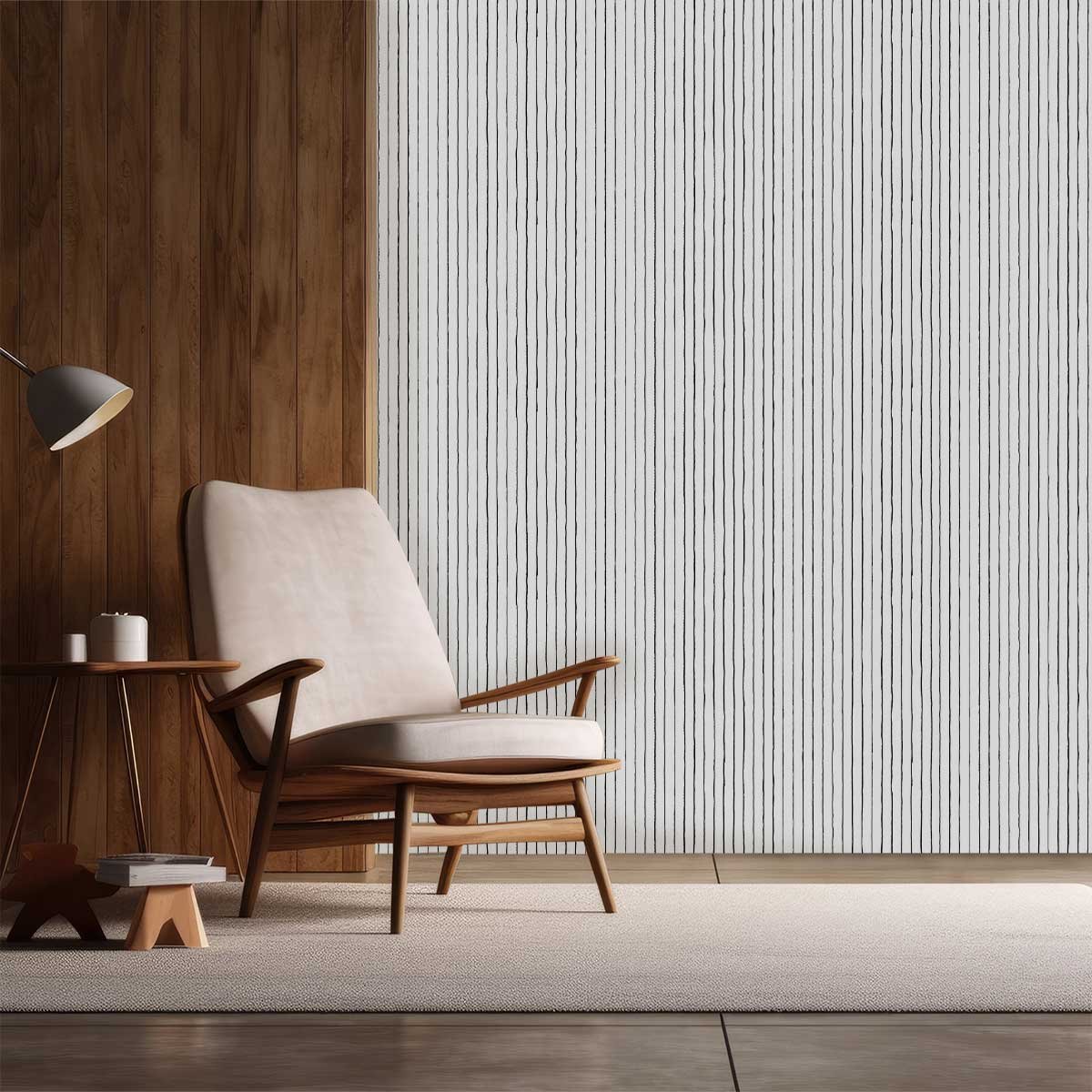 Papier peint a main levée intissé, HEXOA