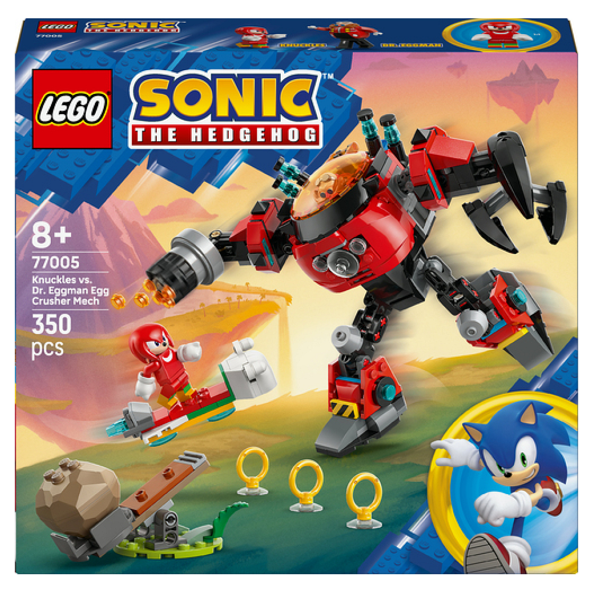 LEGO Sonic The Hedgehog - Knuckles contre l'Egg Crusher de Dr. Eggman - 77005 couleur unique, LEGO