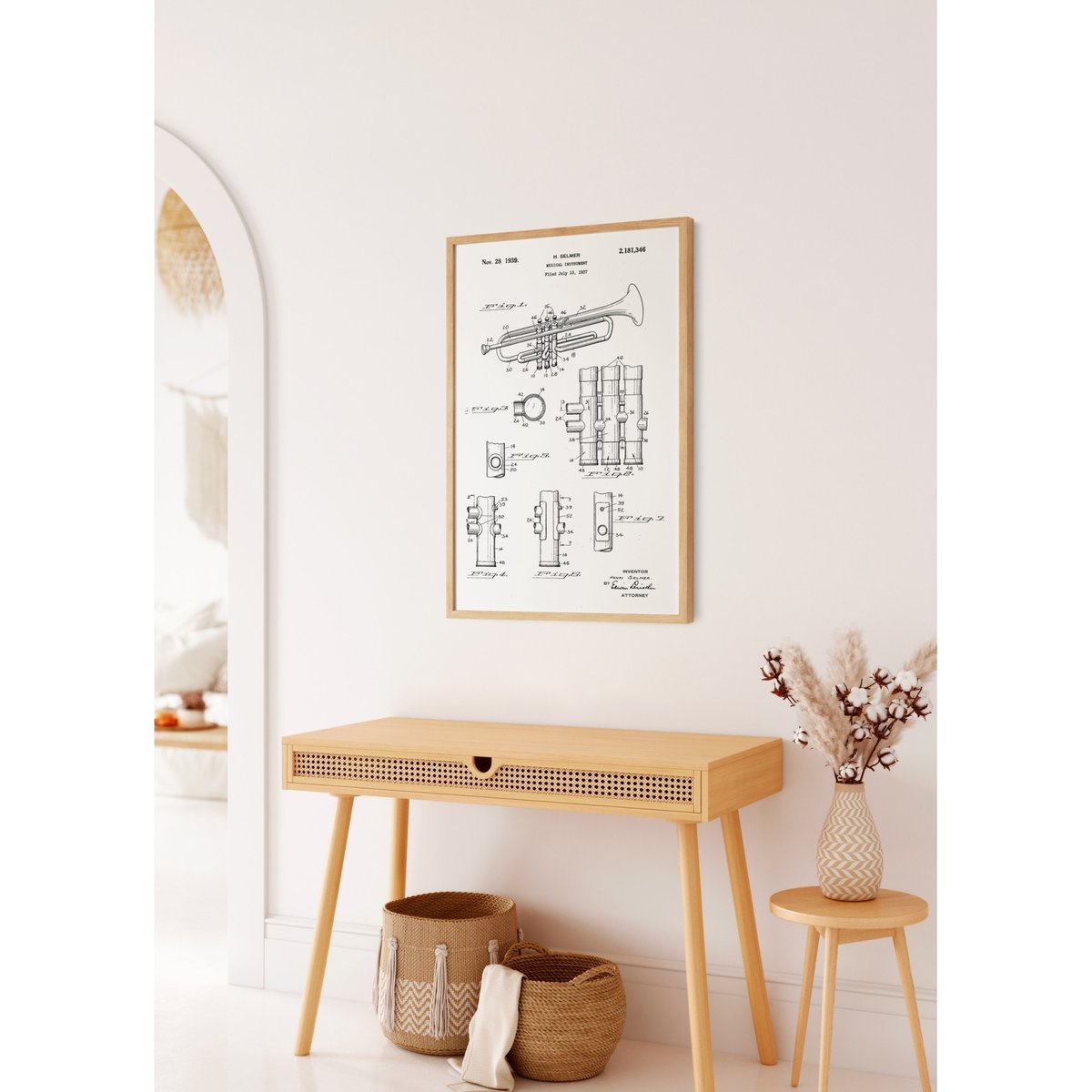 Affiche Brevet Trompette blanc, L'AFFICHERIE