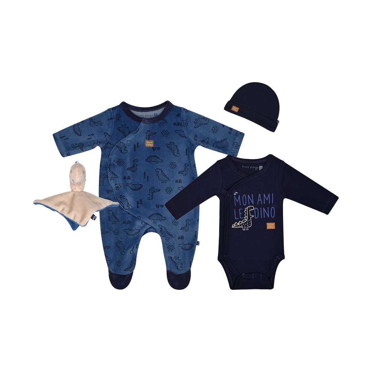 Set naissance idy maille naissance bleu, SUCRE D'ORGE