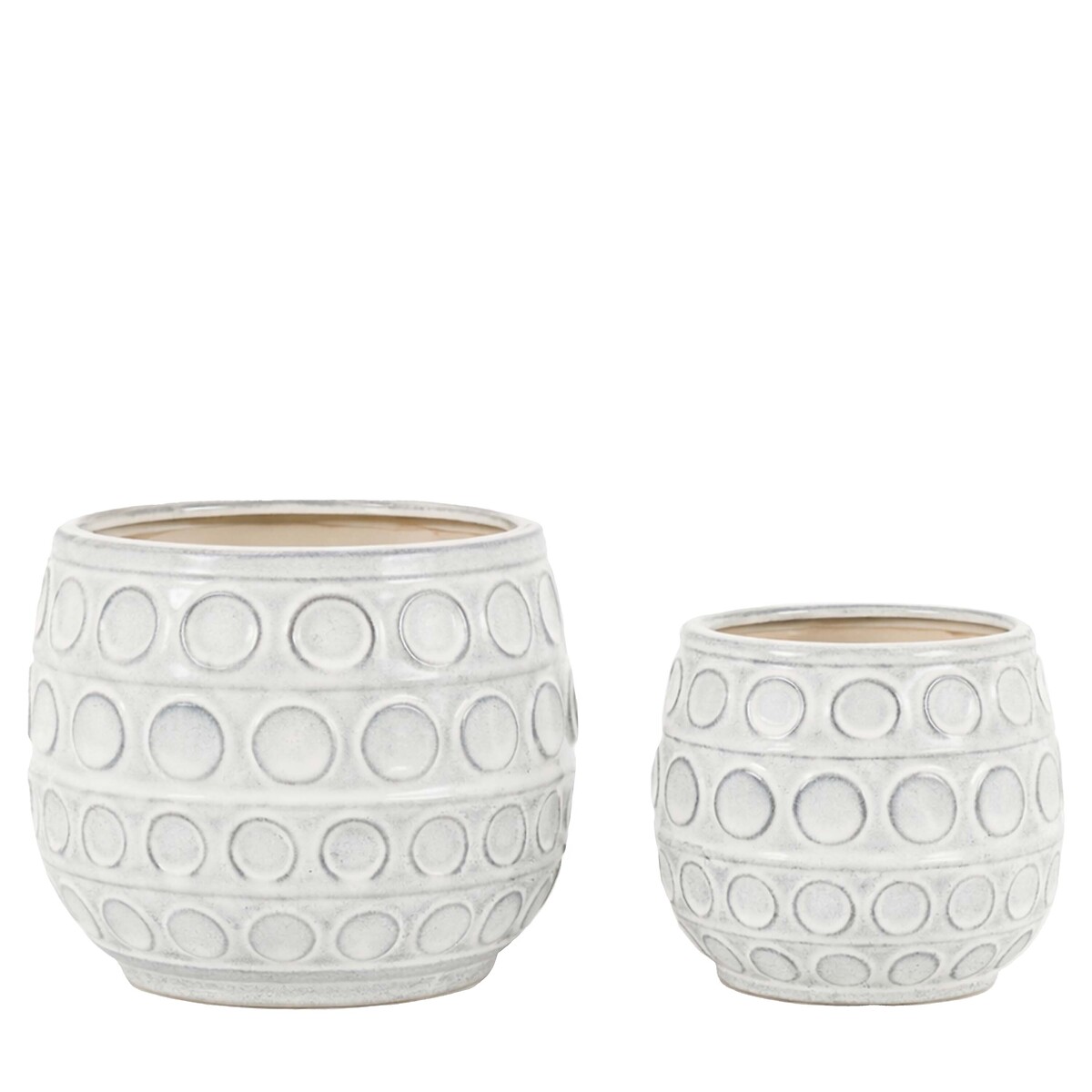 Set of 2 Klausen Dotted Planters grey, ÉDITÉ