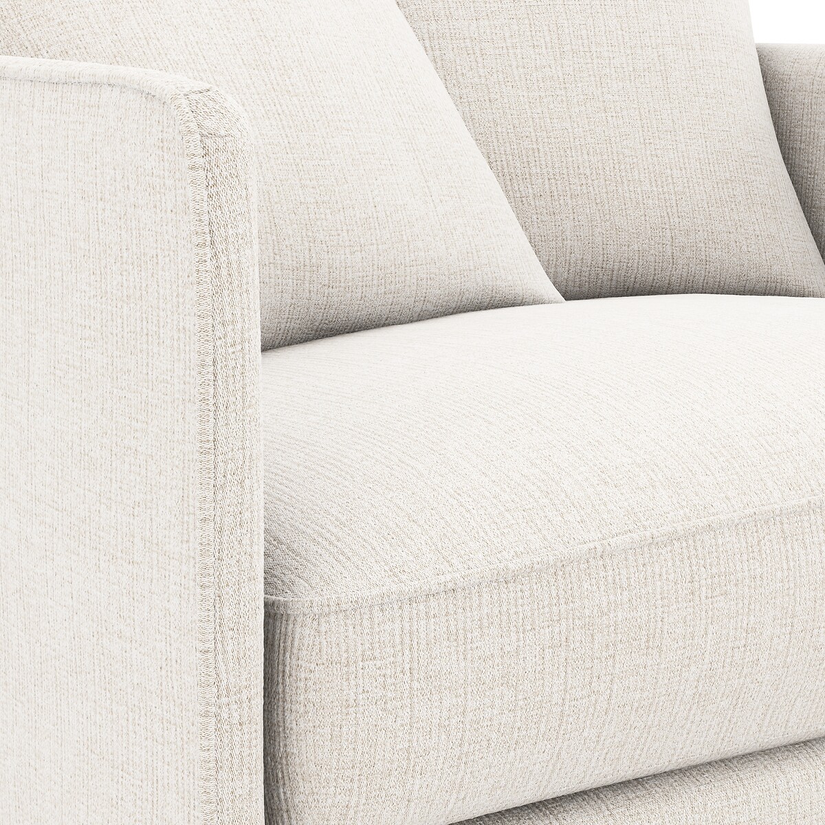 Fauteuil, en toile jaspée, LAZARE naturel, AM.PM