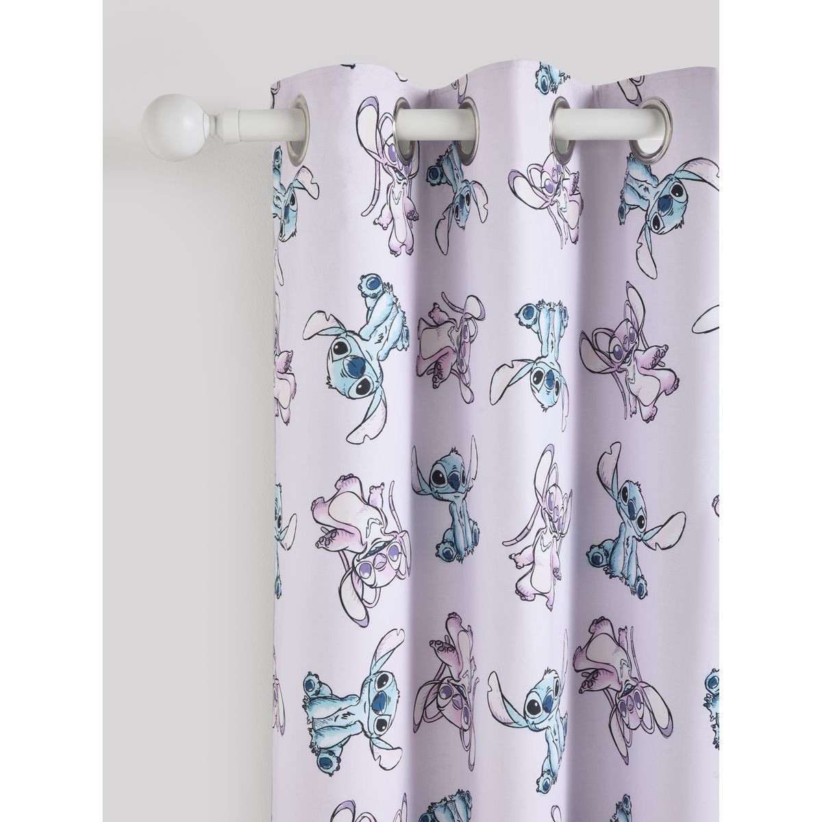 Rideaux occultants à œillets lilo et stitch rose, NEXT