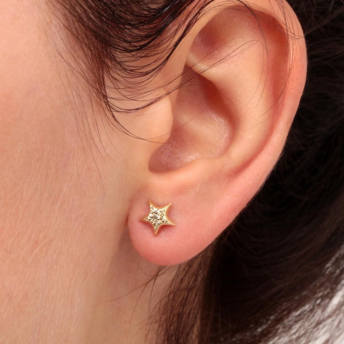 Boucles d'oreilles en or jaune 750 CLASSIC or jaune, BLUESPIRIT