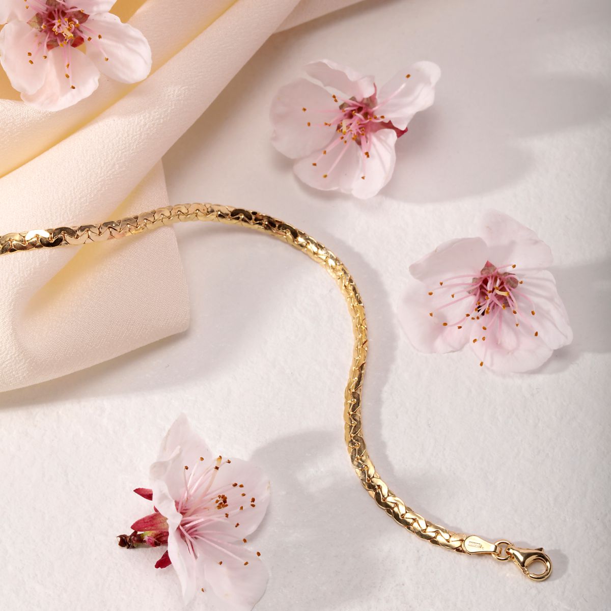 Bracelet en or jaune 375 COBRA or jaune, BLUESPIRIT