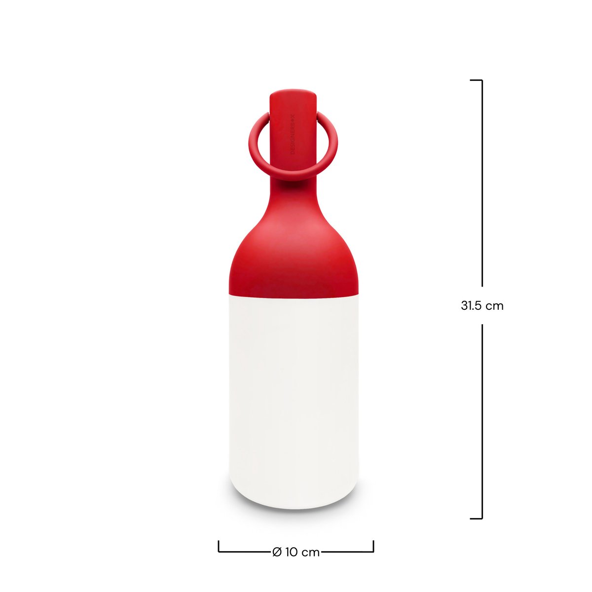 Lampe nomade en plastique - ELO blanc et rouge, MAISON PAVANE