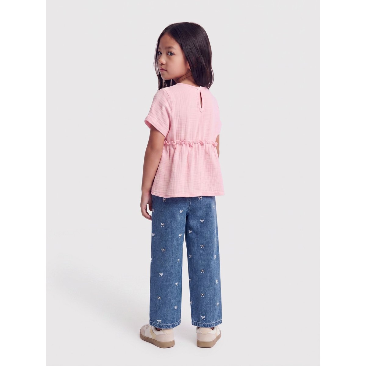 Jean À Jambe Large medium blue denim, KIDS ONLY