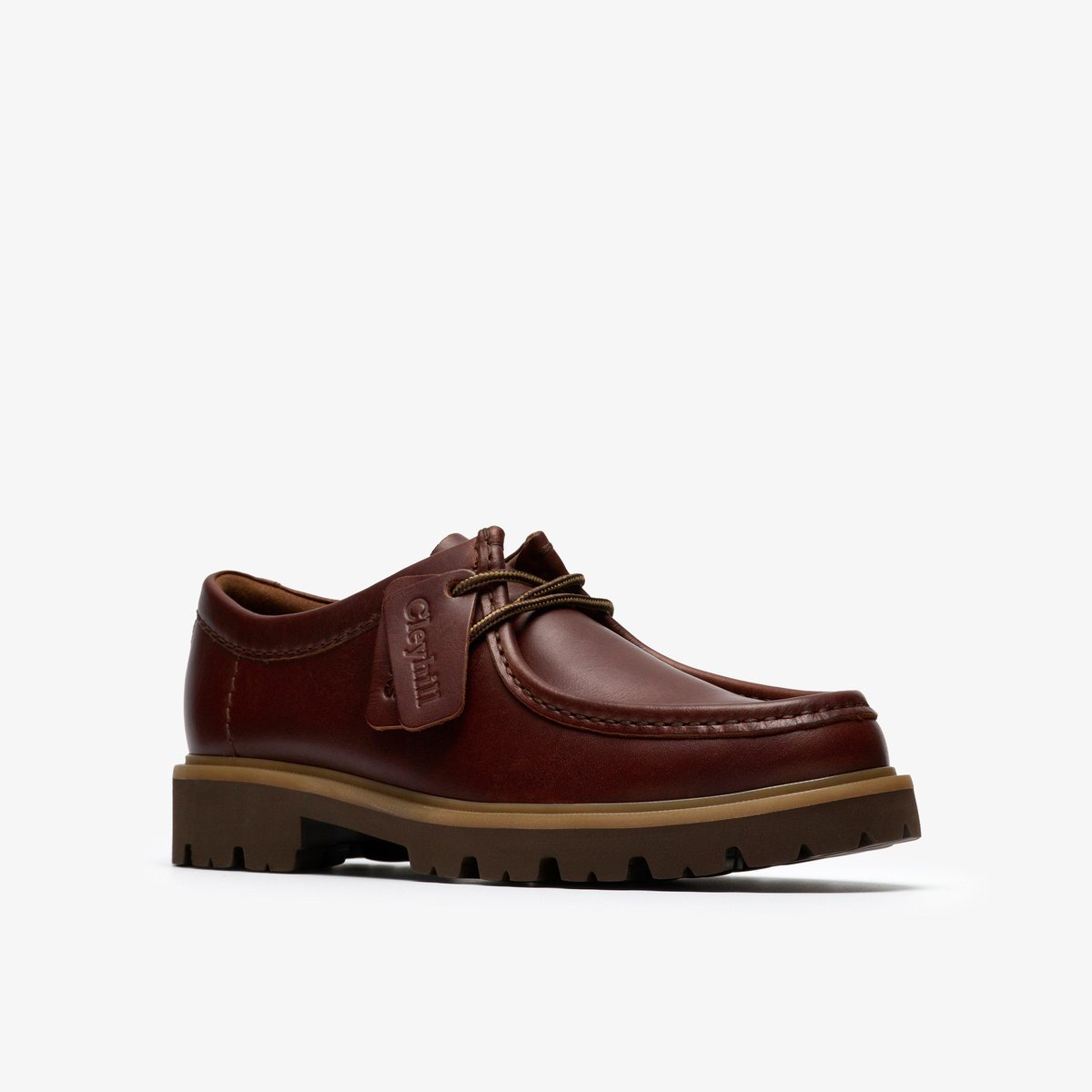 Derbies richelieus Cuir CLEYHILL SEAM marron, CLARKS