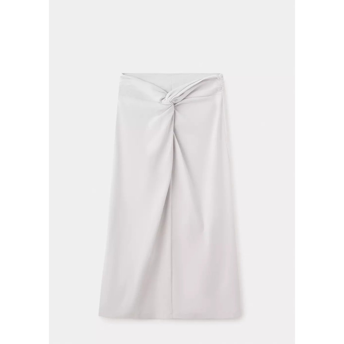Jupe midi détail nœud gris, MANGO