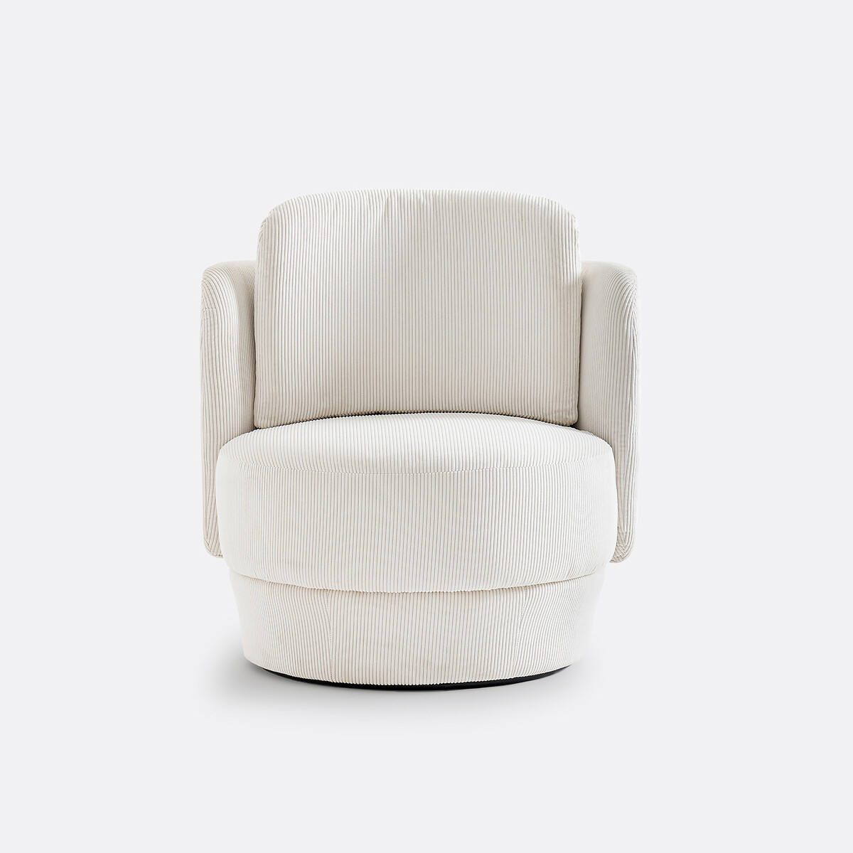 Fauteuil rotatif velours côtelé, Baltimore ecru, LA REDOUTE INTERIEURS