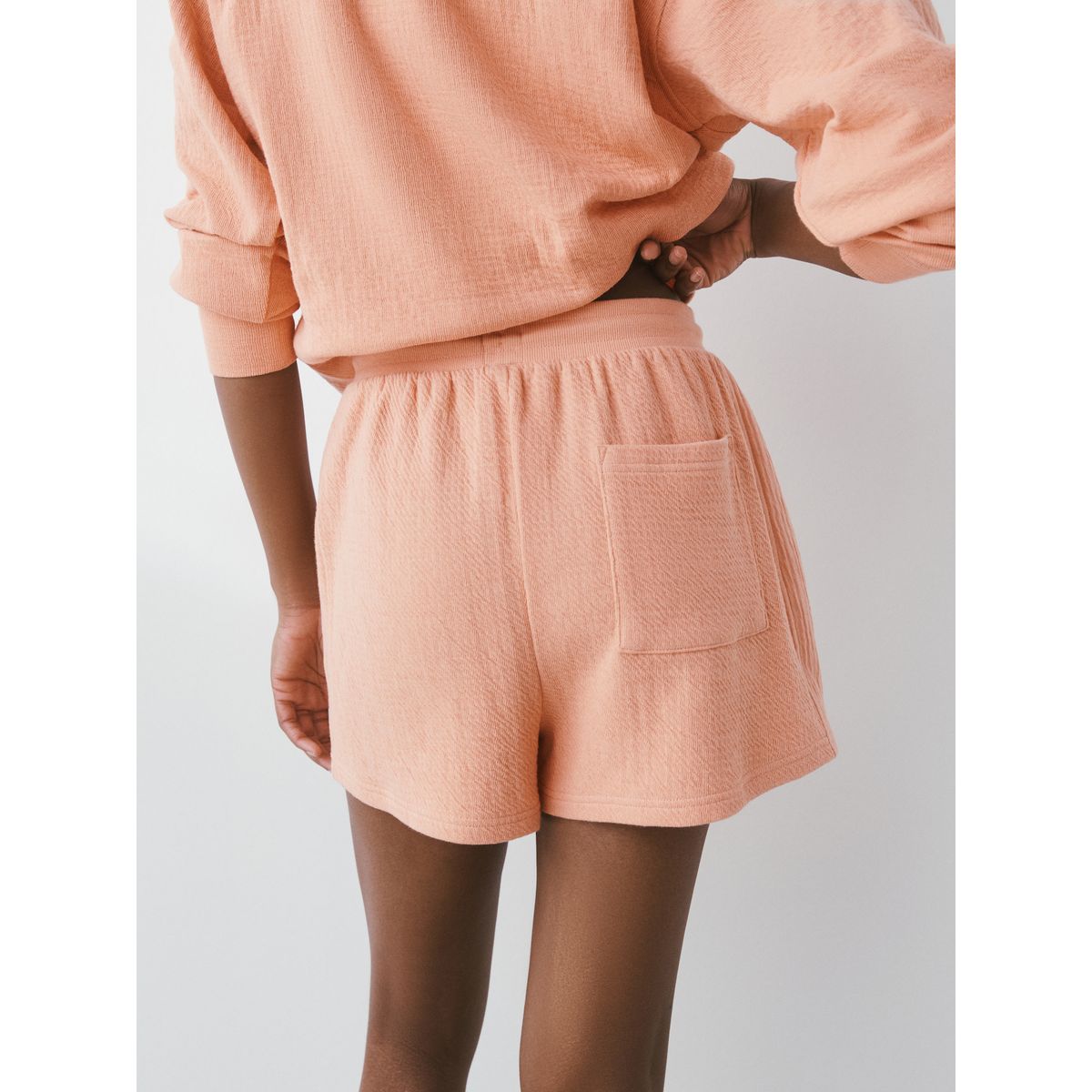 Short texturé abricot, NEXT