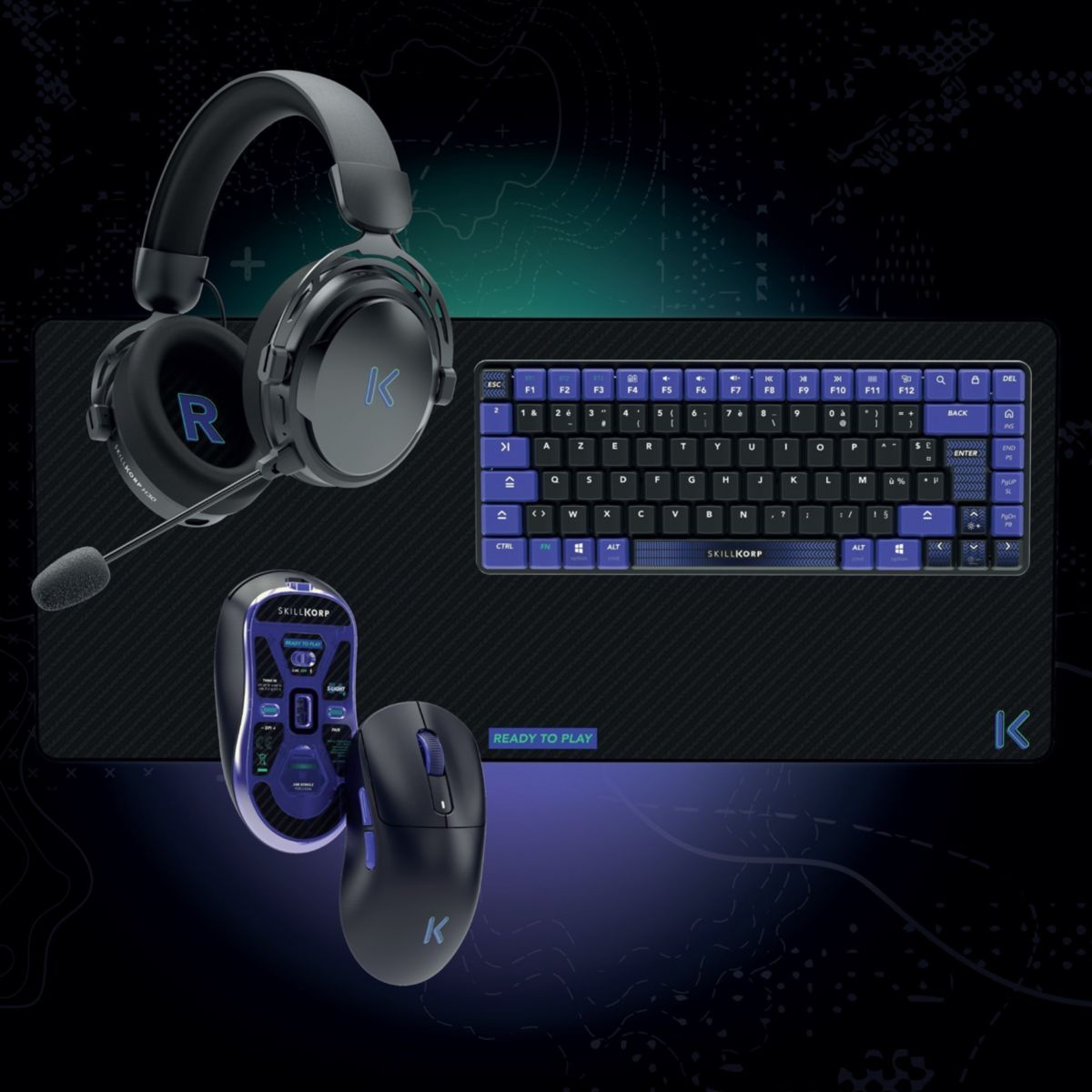 Souris Gamer Sans Fil M20 Blanche Ultimate 1K couleur unique, SKILLKORP