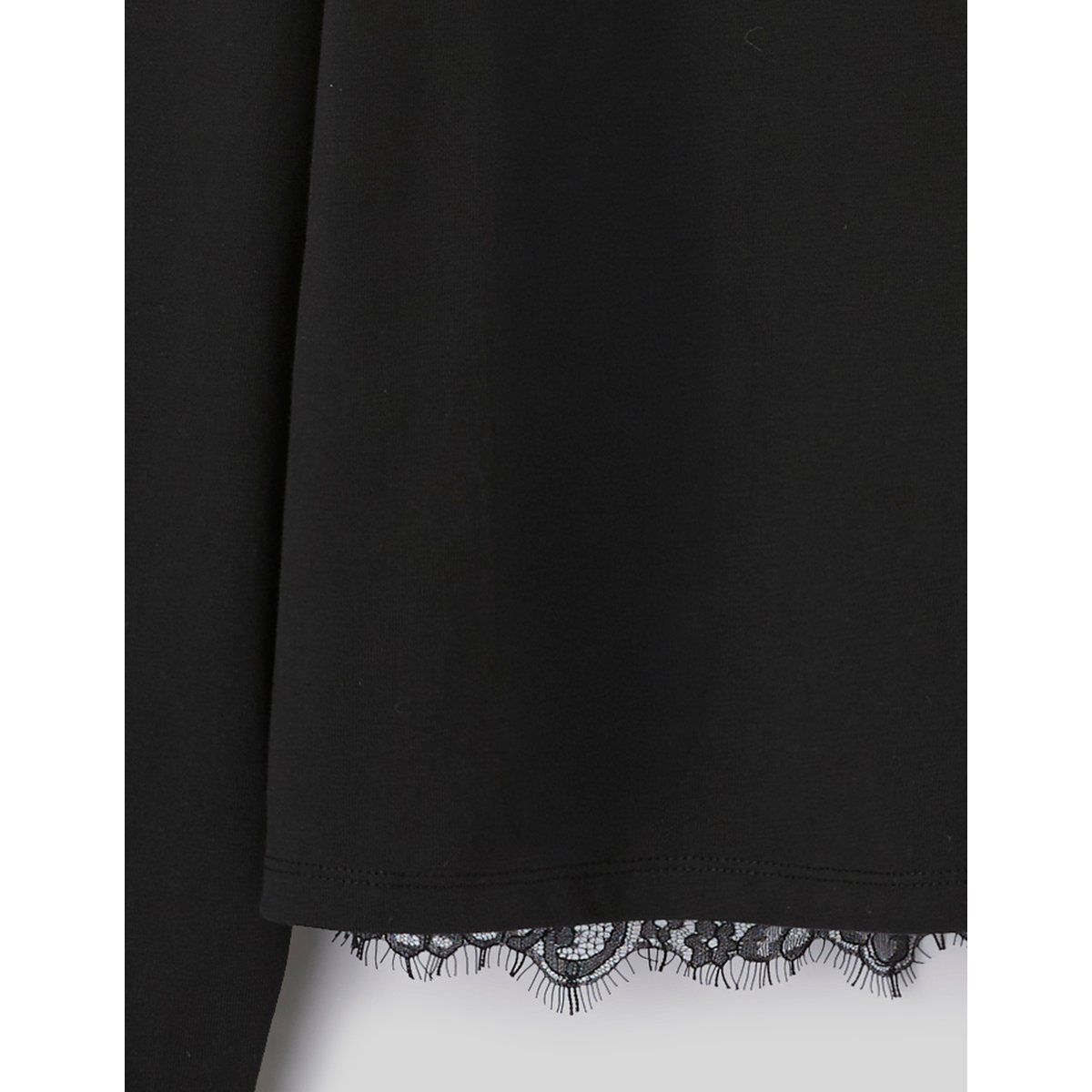 T-shirt dentelle dos noir, BZB