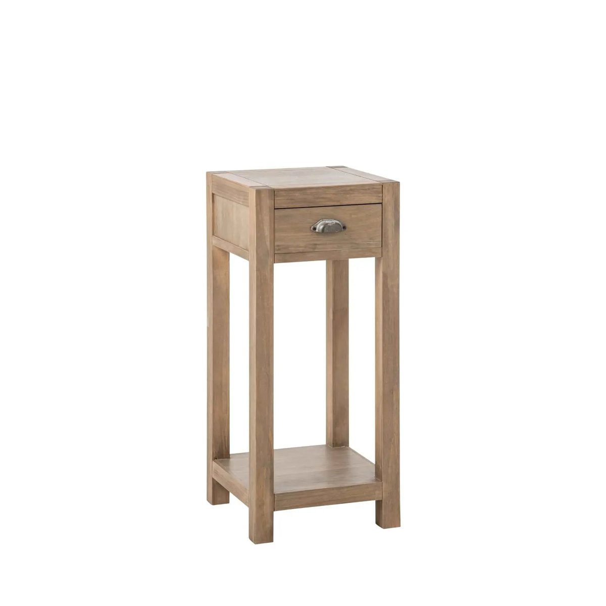 Table d'appoint en bois naturel avec tiroir et tablette H90 - BASTIDE bois clair, HELLIN, DEPUIS 1862