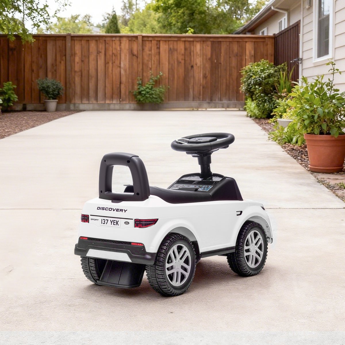 Voiture à glissière pour enfants PP et acier blanc, AIYAPLAY