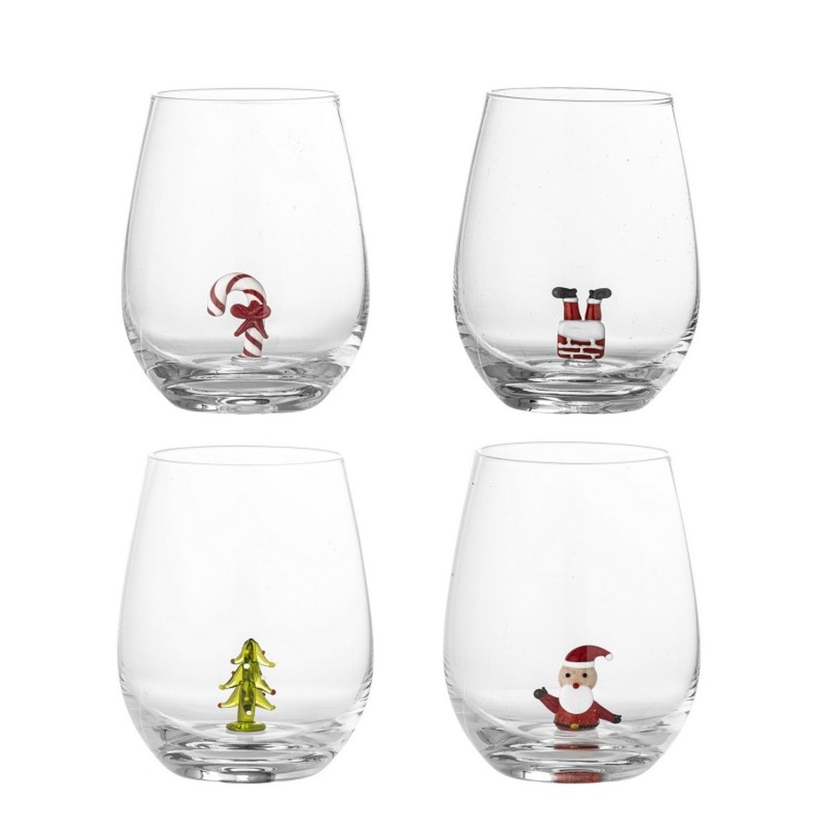 Verres décoration noël Misa set de 4 multicolore, BLOOMINGVILLE