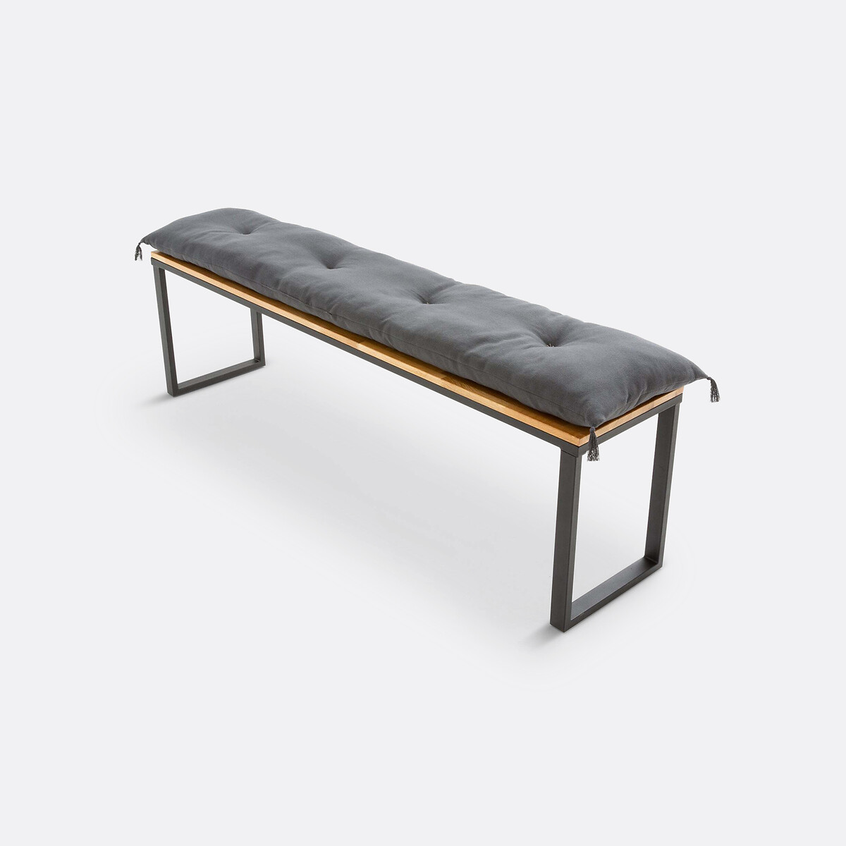 Matelas de banc L120 cm Panama anthracite, LA REDOUTE INTERIEURS