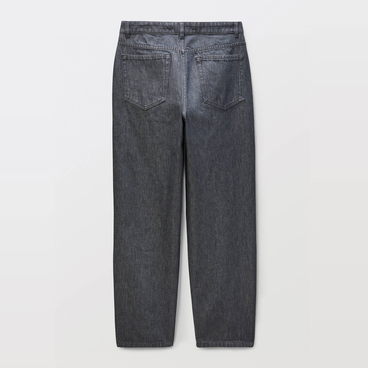 Jean barrel coupe barrel grey denim, MONOPRIX