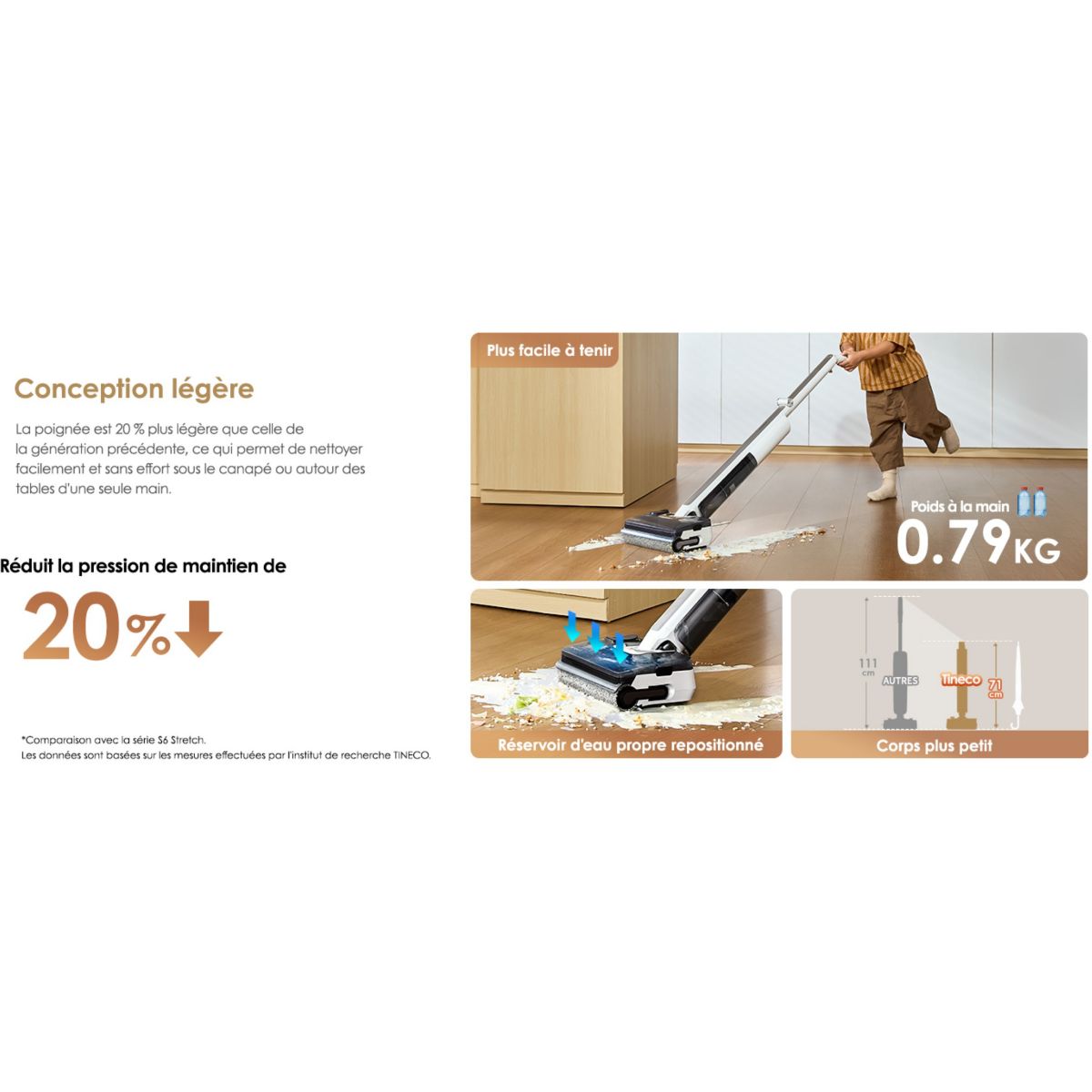 Aspirateur laveur pliable Floor One I7 Fold Premium couleur unique, TINECO