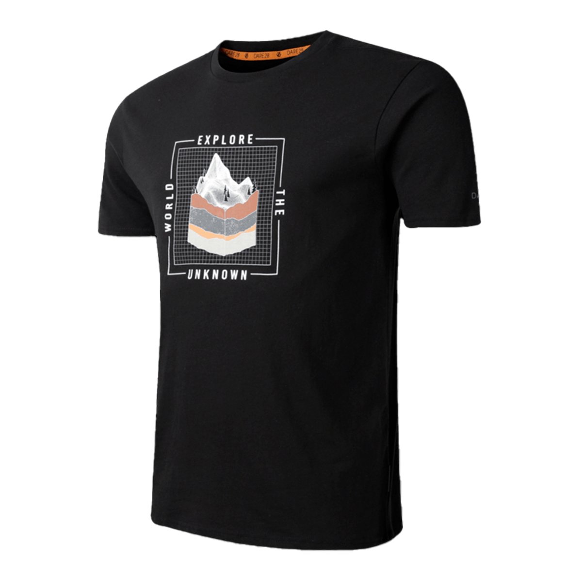 T-shirt motif/style imprimé graphique noir, DARE 2B