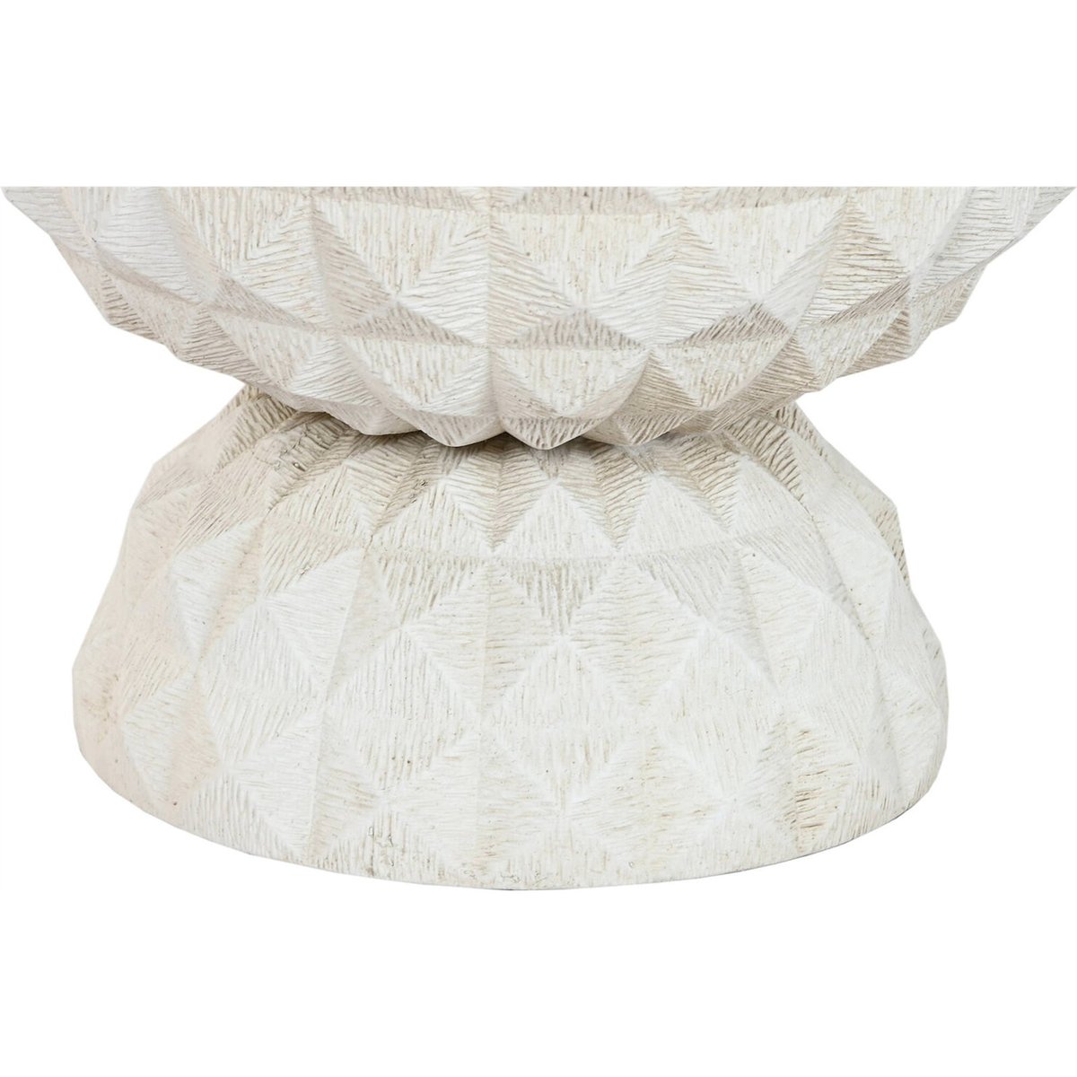 Support pour plante rond en fibre d'argile Moderno beige effet vieilli naturel, RECOLLECTION