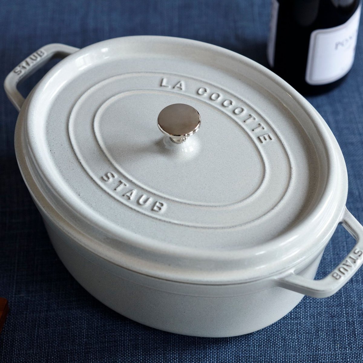 Cocotte ovale 29 cm Truffe blanche truffe blanche, STAUB