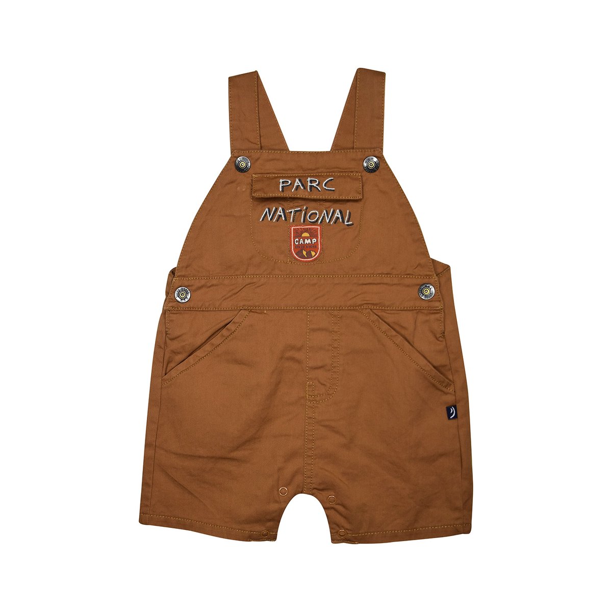 Tshirt salopette narcisse twill court bebe beige, SUCRE D'ORGE