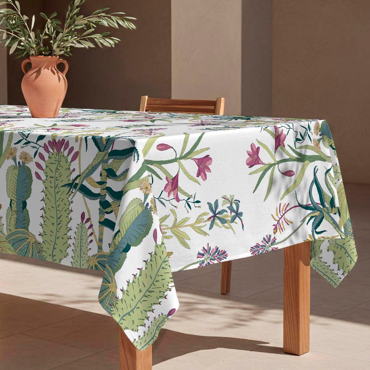 Nappe anti-taches Jungle - coton 100% - vert, NAF NAF HOME