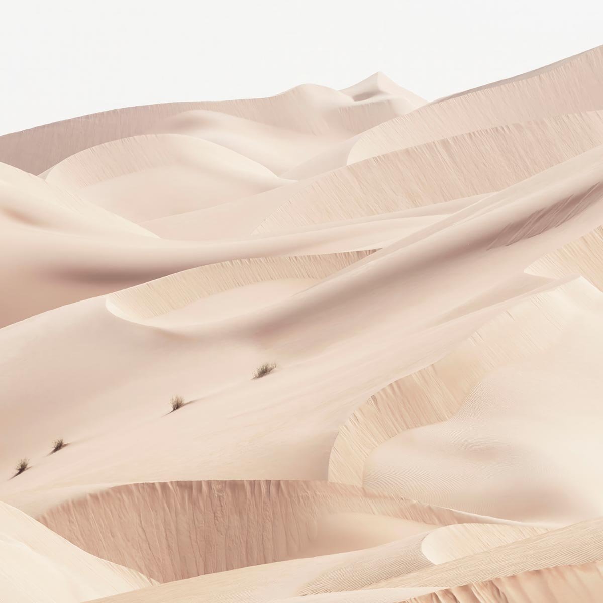 Papier peint panoramique dune de sable rose intissé, HEXOA