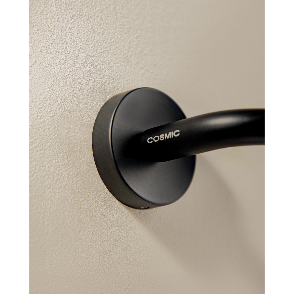 Porte Papier Toilette avec vis ou adhésif GEYSER noir mat, COSMIC