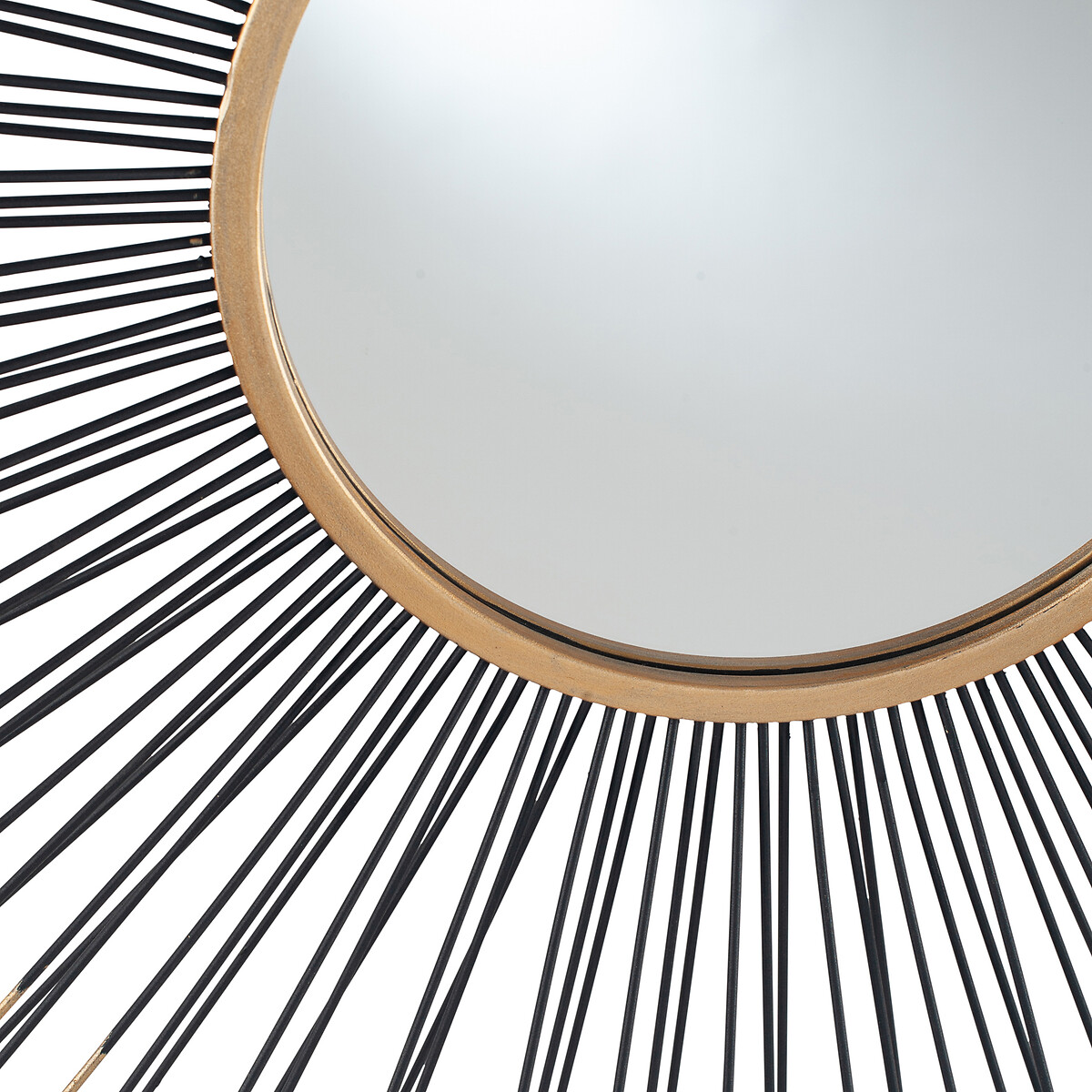 80cm Black Starburst Round Wall Mirror black/gold, ÉDITÉ